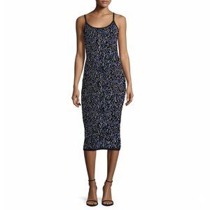 Michael Kors Collection Jacquard Blue Floral Dress